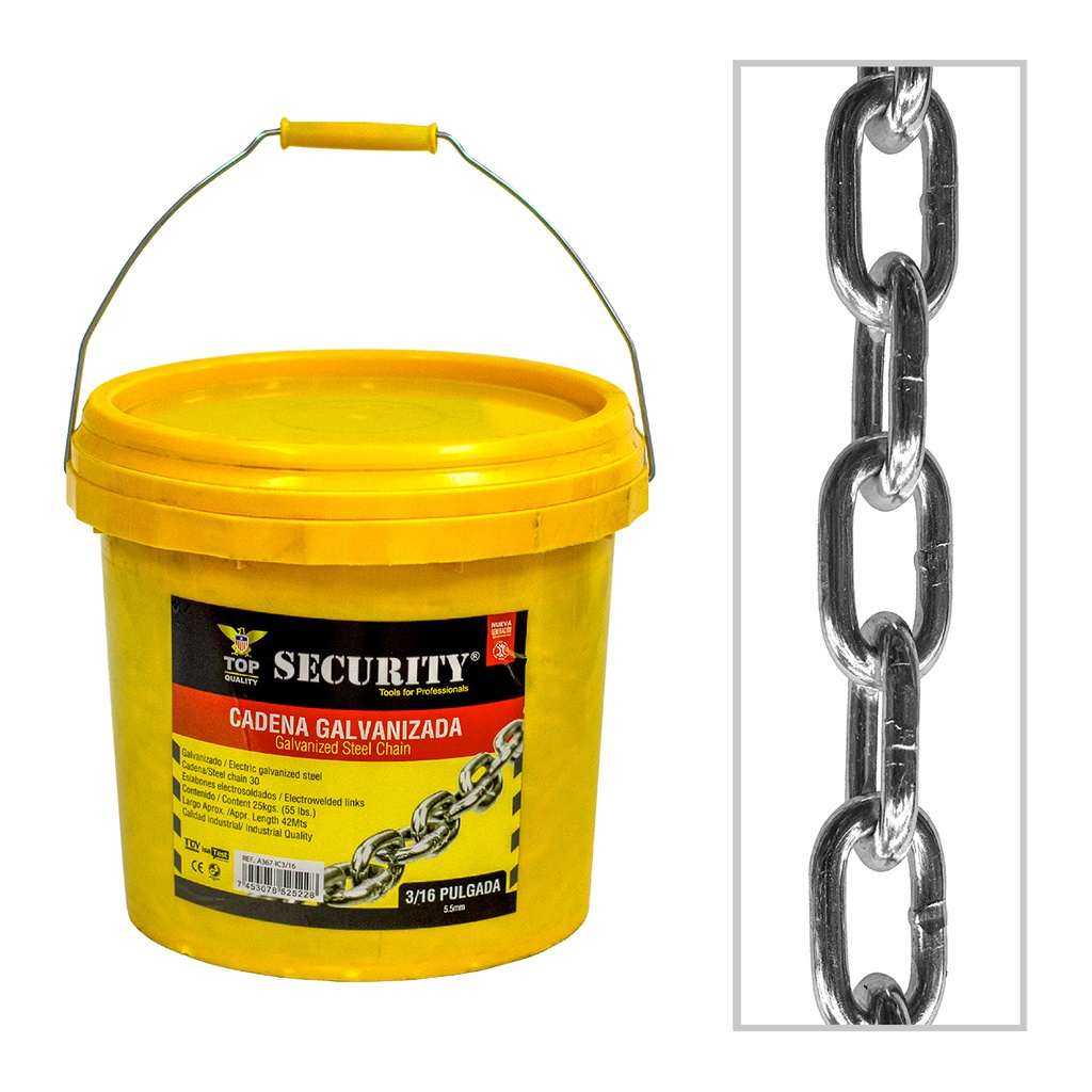 CADENA GALVANIZADA x 3/16 x 25KG SECURITY 6-975