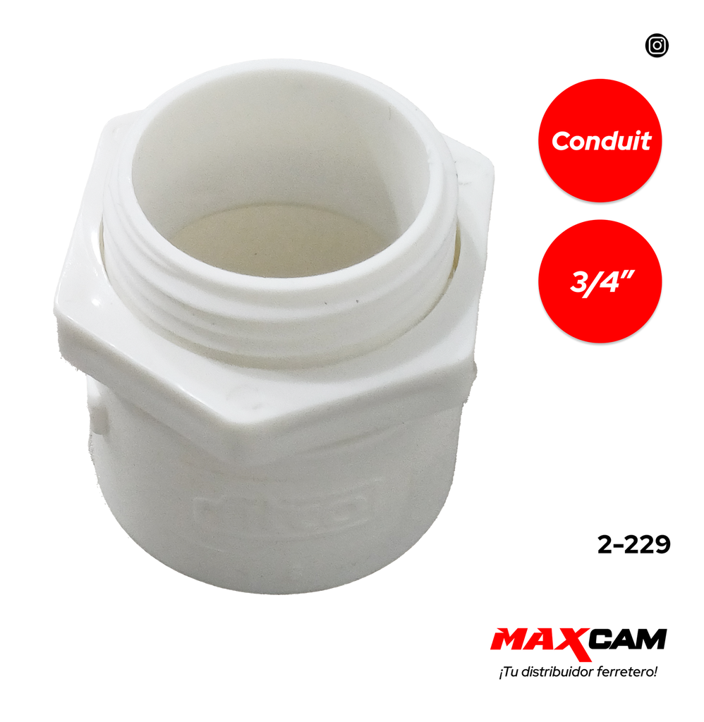ADAPTADOR TERMINAL CONDUIT 3/4" FITCO 2-229