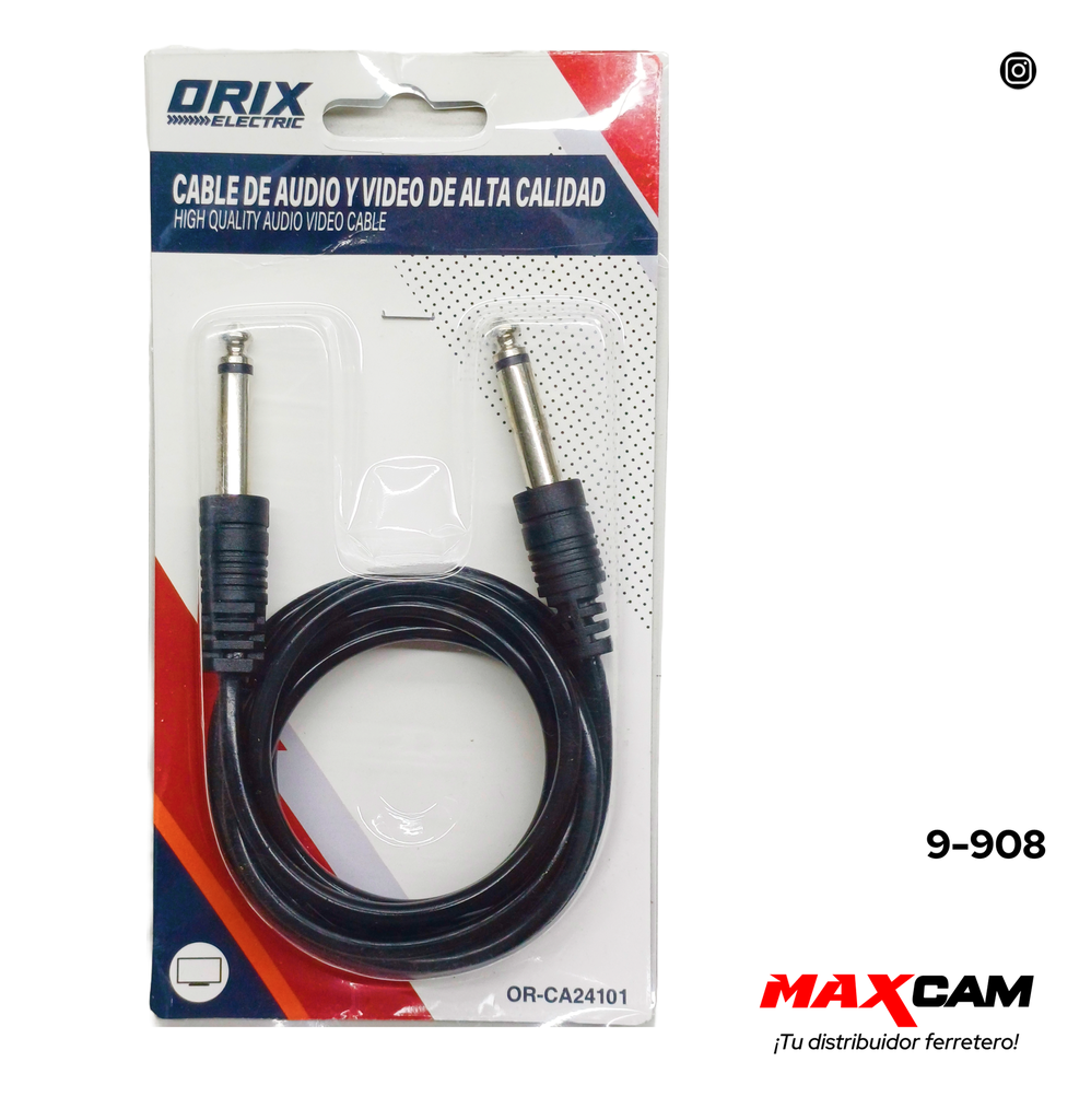 CABLE DE AUDIO PLUG A PLUG ORIX 9-908