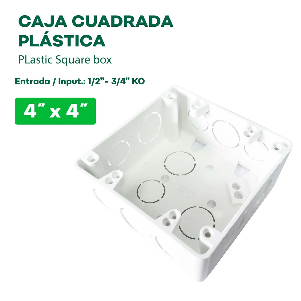 CAJETIN CUADRADO COMB PLASTICO 4x4 TROEN 10-073