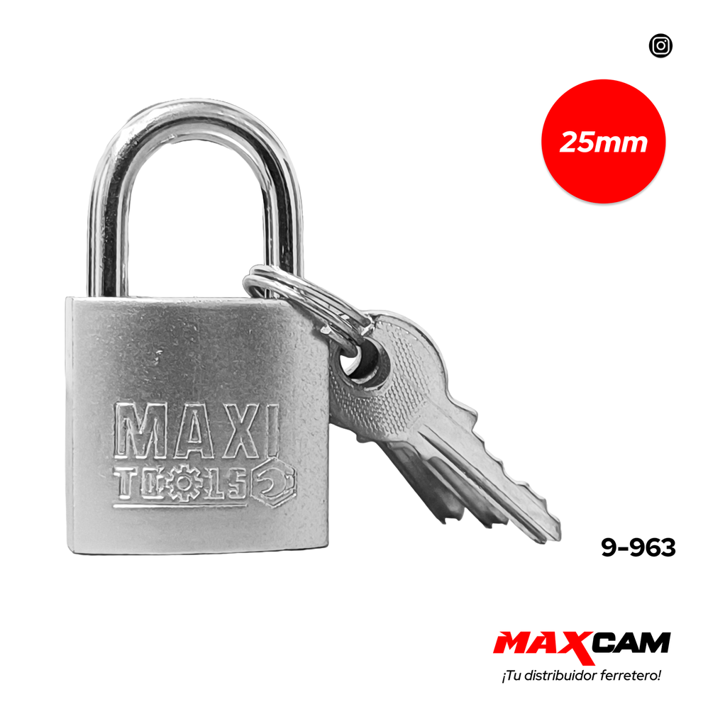 CANDADO STANDARD x 25MM MAXI TOOLS 9-963