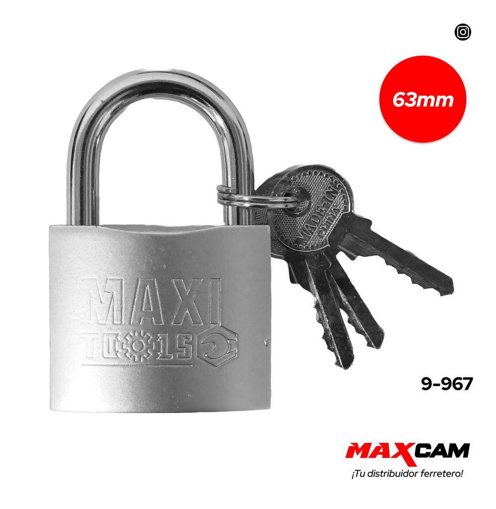 CANDADO STANDARD x 63MM MAXI TOOLS 9-967