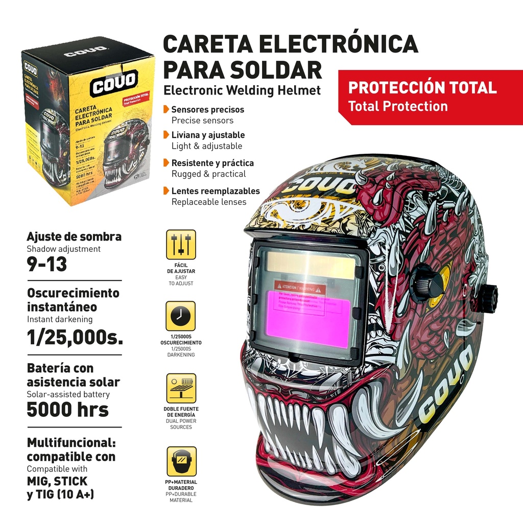 CARETA P/SOLDAR AUTOMATICA COVO 10-069