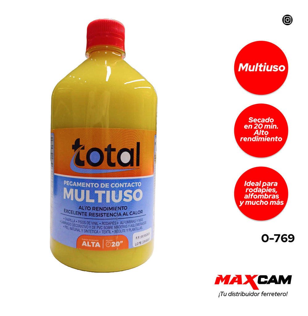 CEMENTO CONTACTO x 750 ML TOTAL 0-769