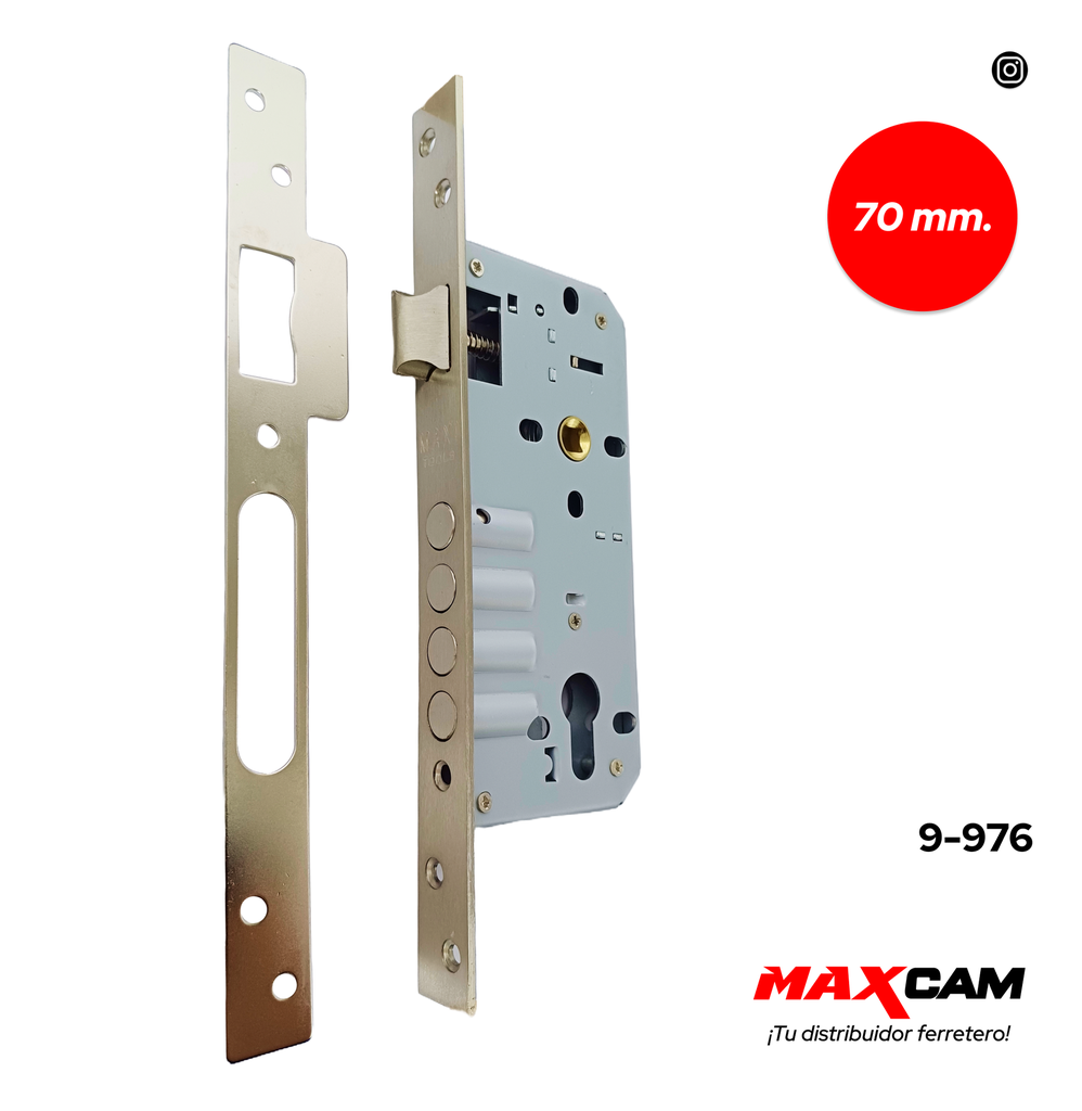 CERRADURA EMBUTIR 70MM 4 PERNO MAXI TOOLS 9-976