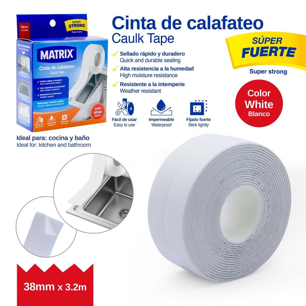 CINTA DE CALAFATEO BLANCO MATRIX 10-185