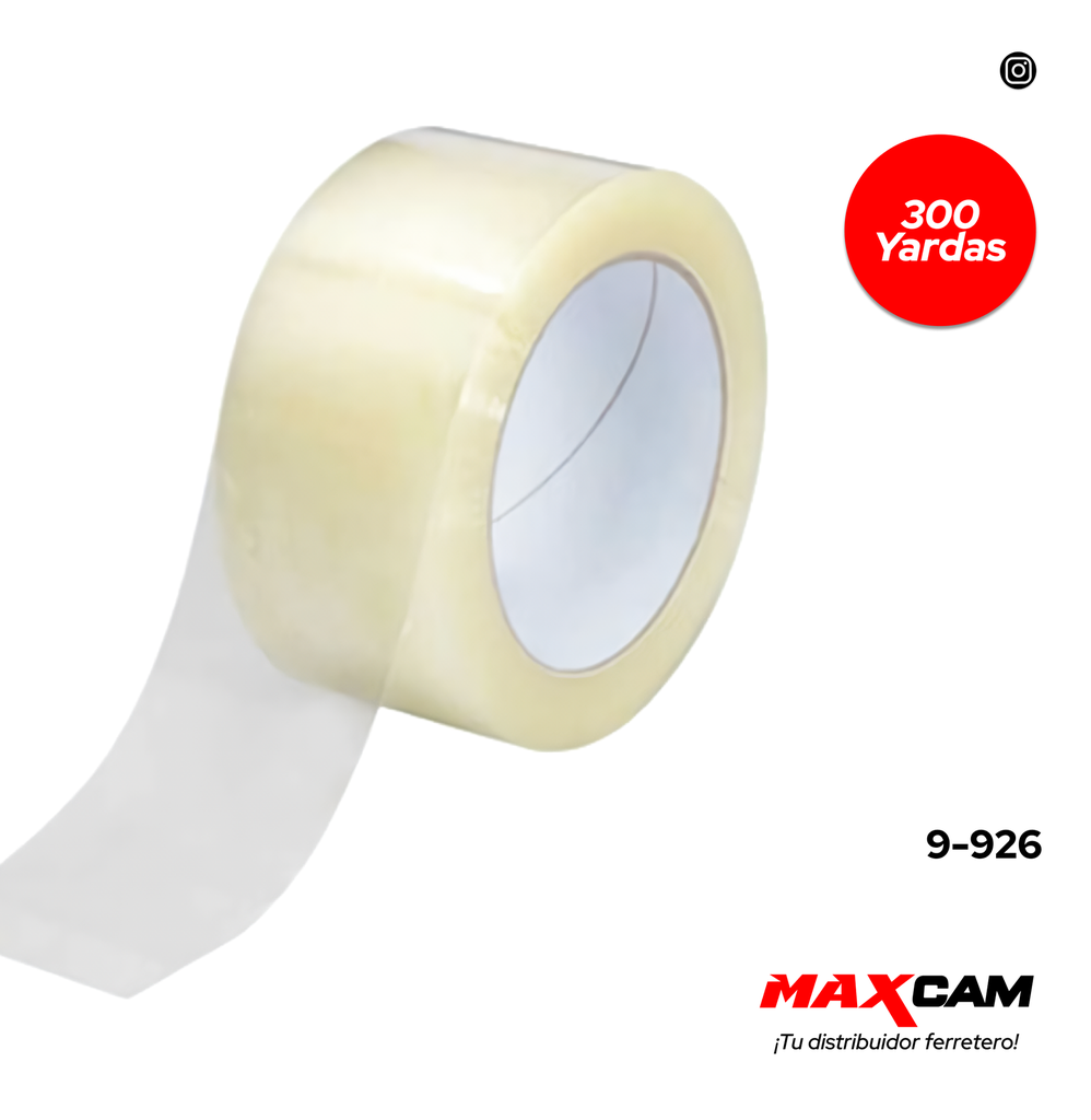 CINTA EMBALAR TRANSP x 300 YARDAS POLUX 9-926