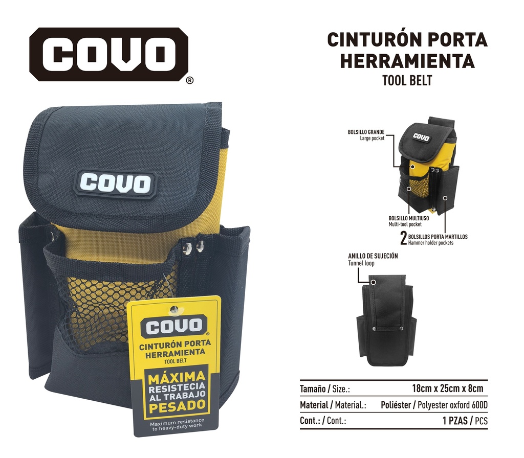 CINTURON PORTA HERRAMIENTA COVO 10-047