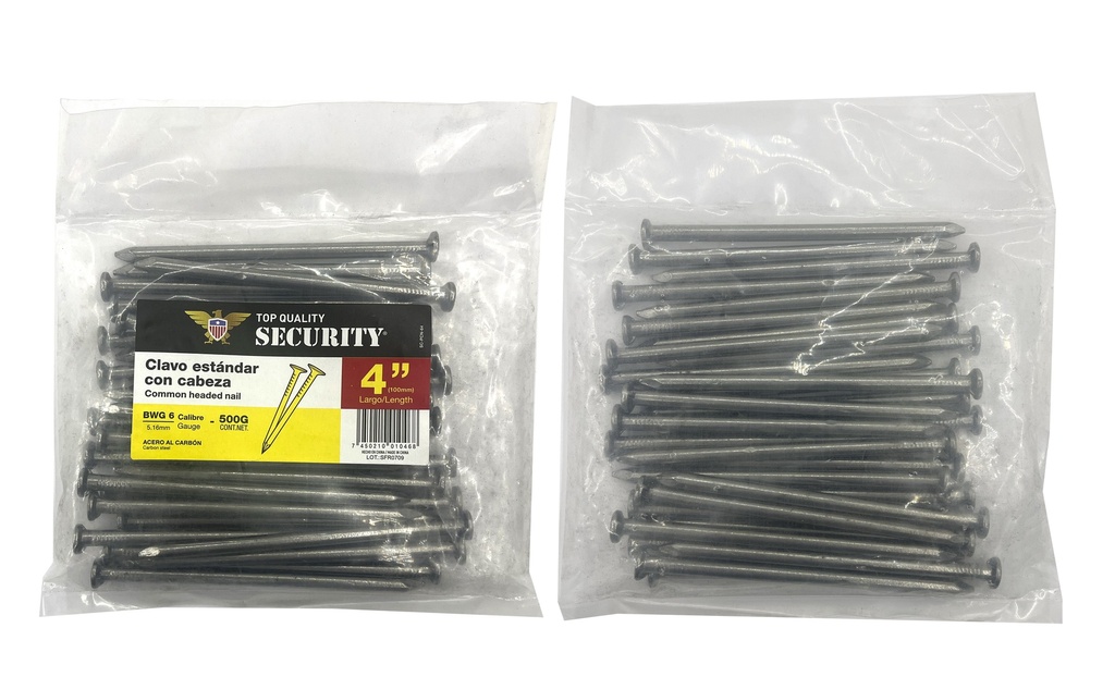 CLAVO 4 x 6 x 500GR SECURITY 9-782
