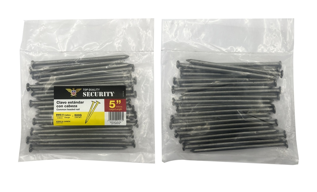 CLAVO 5 x 5 x 500GR SECURITY 9-783