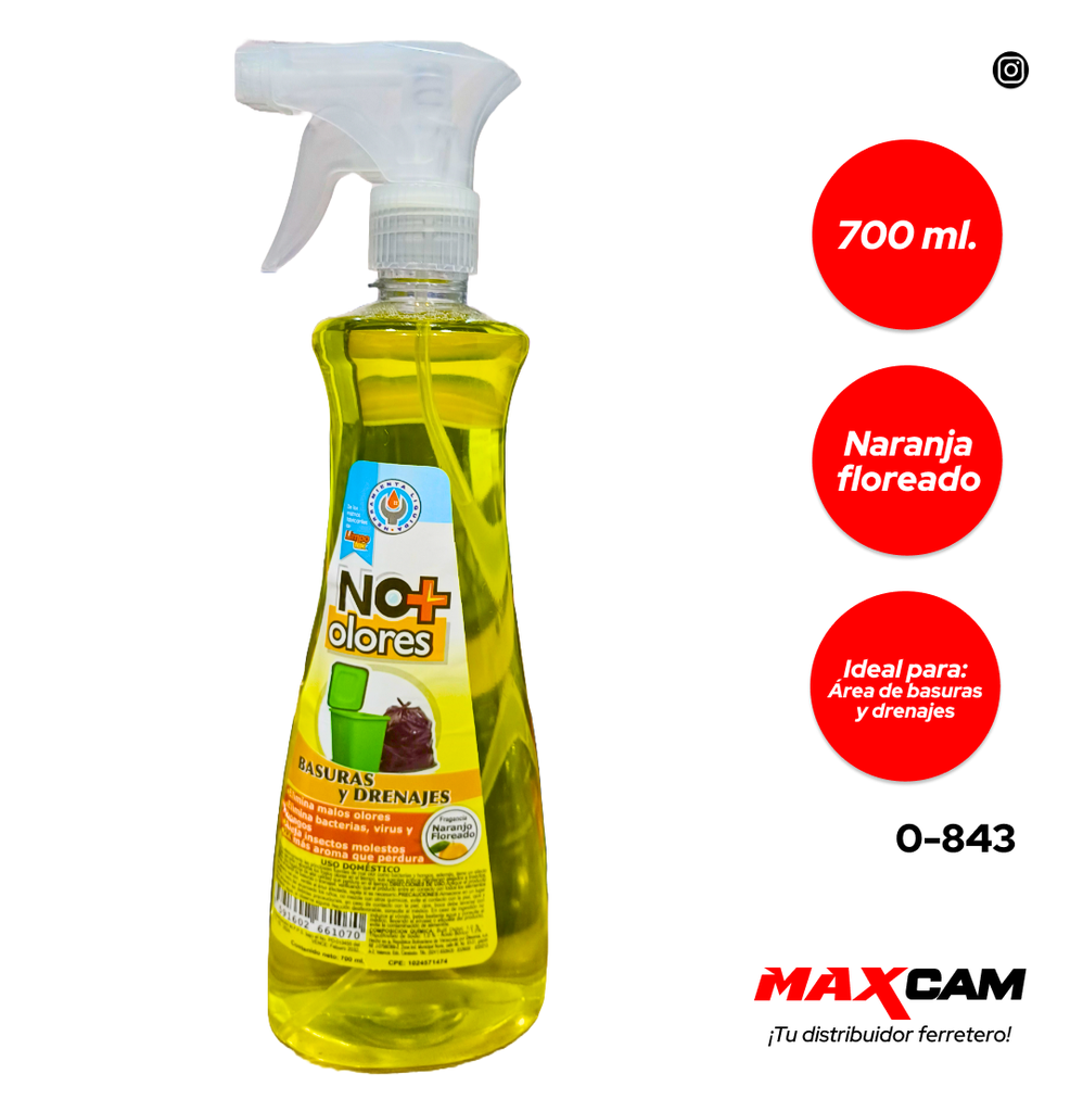DESINFECTANTE NO + OLORES BASURAS 700 ML DISORCA 0-843