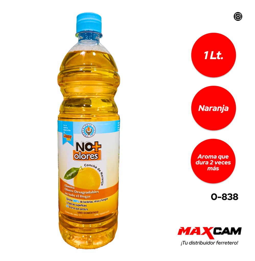 DESINFECTANTE NO + OLORES NARANJA 1 L DISORCA 0-838