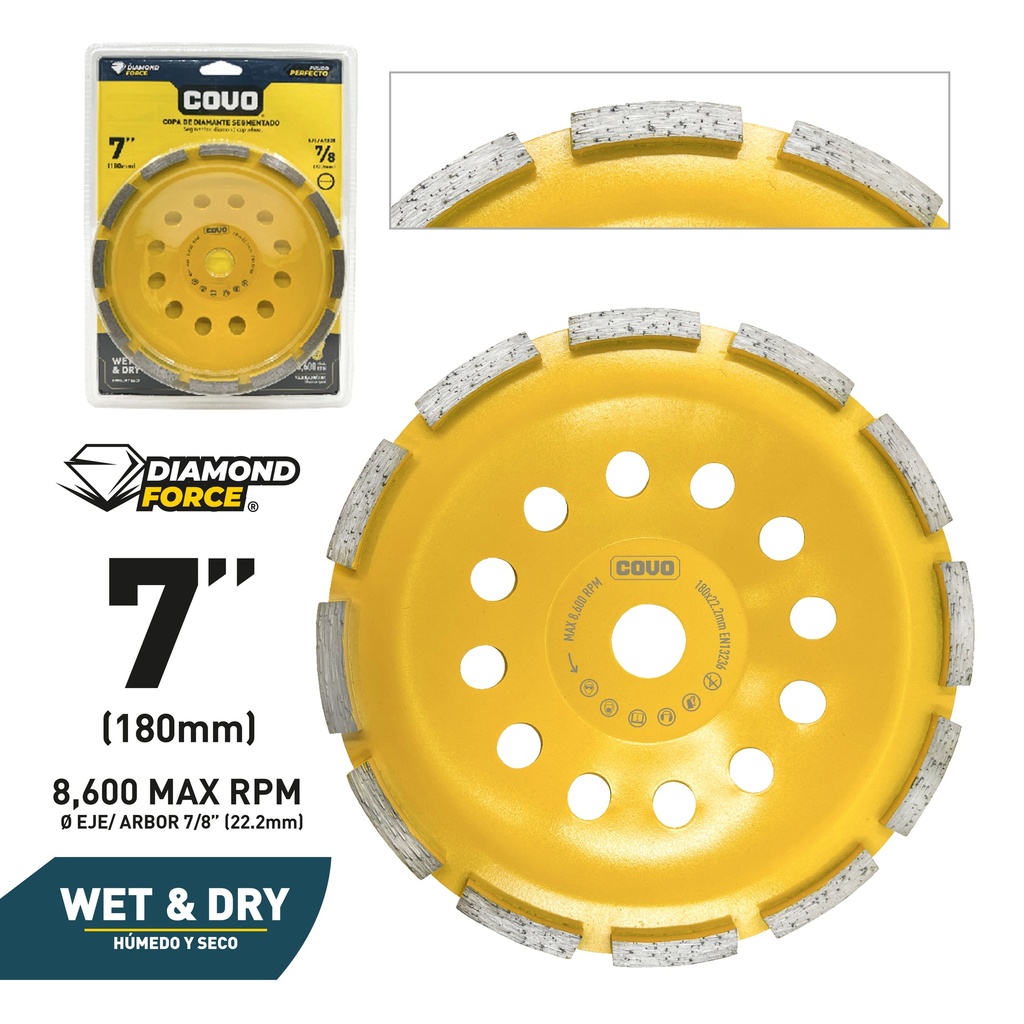 DISCO P/PULIR SEGMENTADO x 7" COVO 10-181