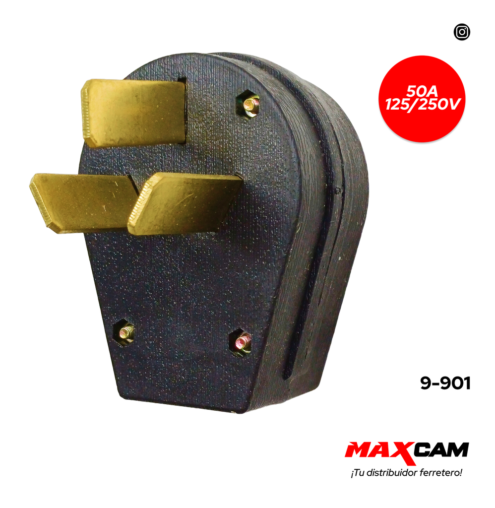 ENCHUFE 3 POLOS 250V 50AMP ORIX 9-901
