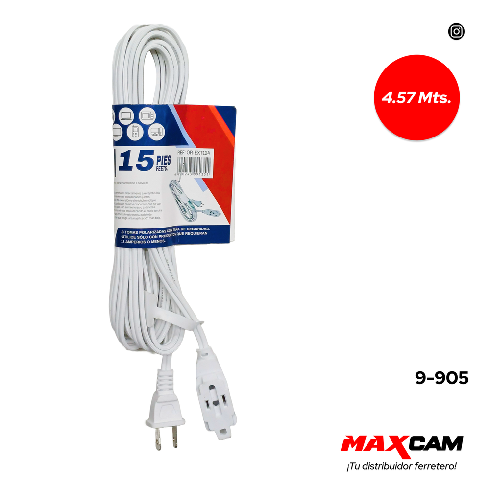 EXTENSION ELECTRICA 4.57 MTS ORIX 9-905