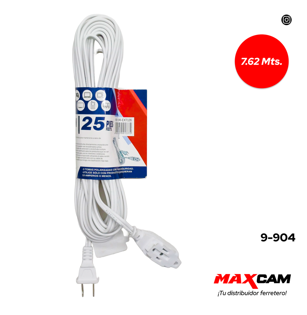 EXTENSION ELECTRICA 7.62 MTS ORIX 9-904