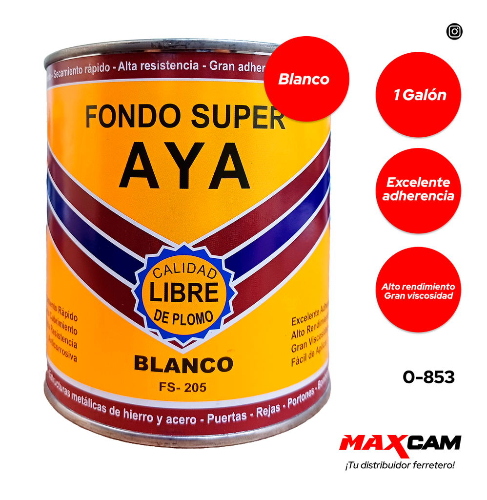 FONDO ANTICORROSIVO BLANCO x GALON AYA 0-853