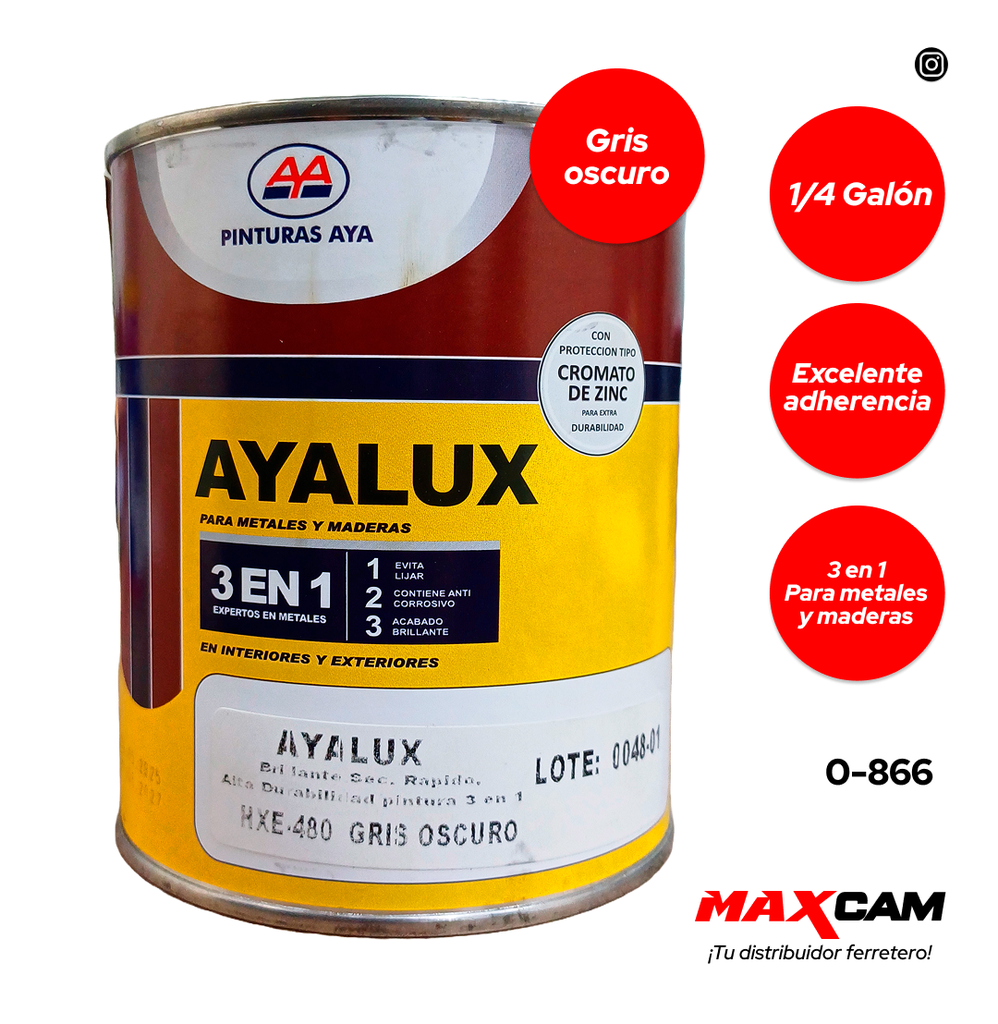 FONDO GRIS OSCURO 3 EN 1 x 1/4 AYA 0-866