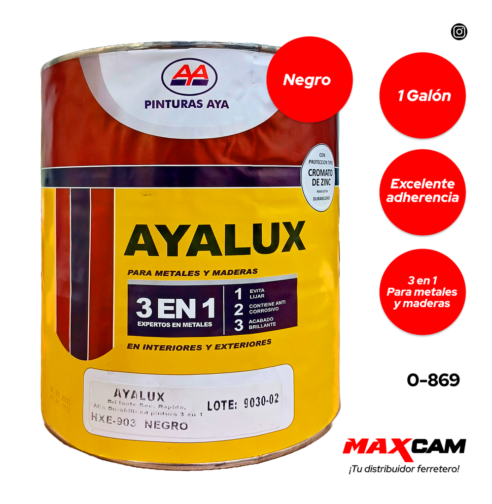 FONDO NEGRO 3 EN 1 x GALON AYA 0-869