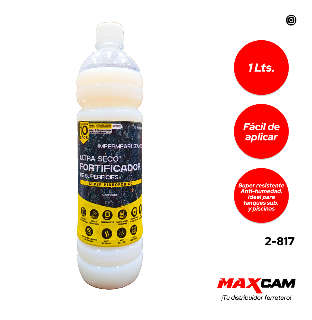 FORTIFICADOR SUPERFICIES 1 L ULTRA SECO 2-817