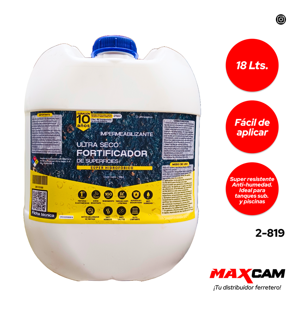 FORTIFICADOR SUPERFICIES CUÑETE ULTRA SECO 2-819