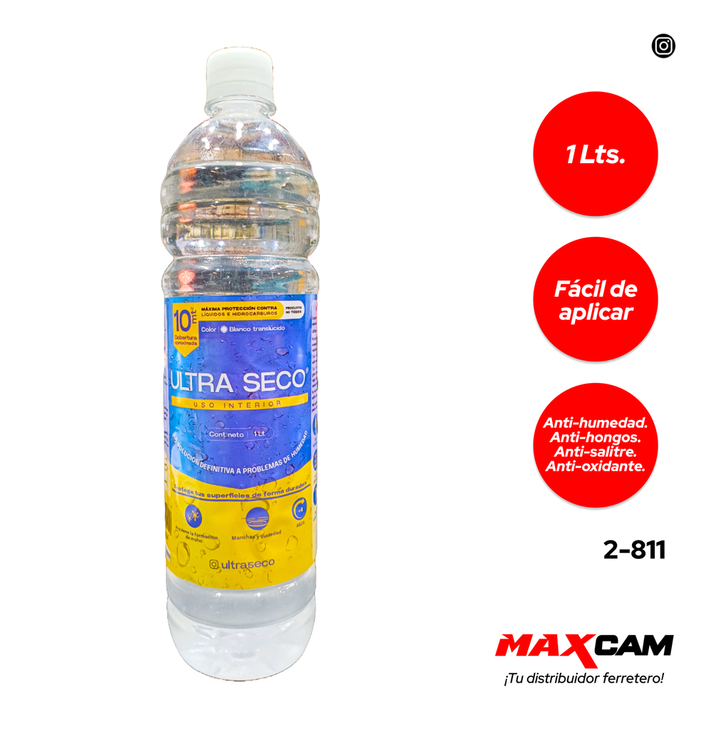 IMPERMEABILIZANTE INTERIOR 1 L ULTRA SECO 2-811