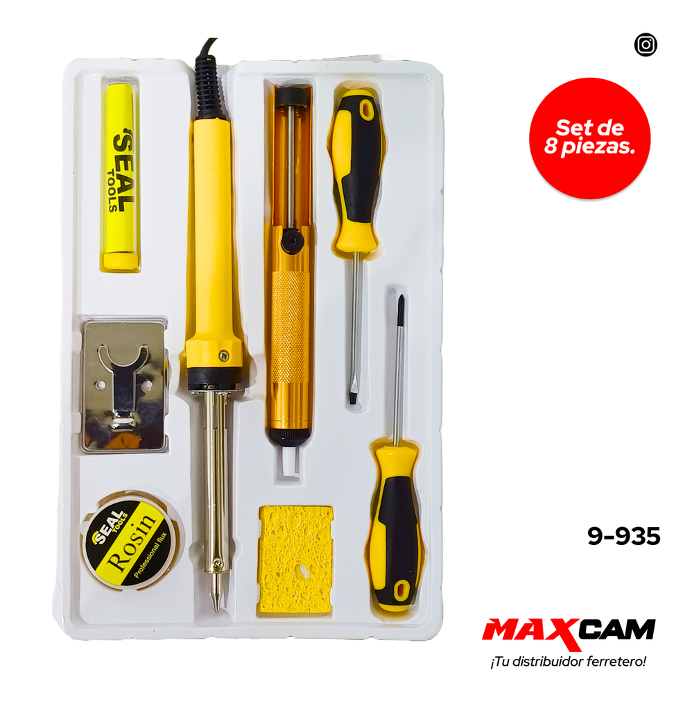 JUEGO DE HERRAMIENTAS DE SOLDADURA x 8 PZAS SEAL TOOLS 9-935