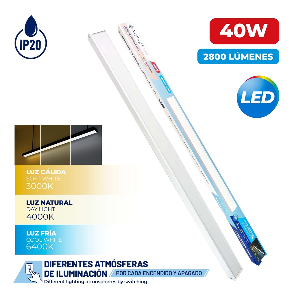 LAMPARA LED P/TECHO 40W BLANCO ANGEL LIGHT 10-078