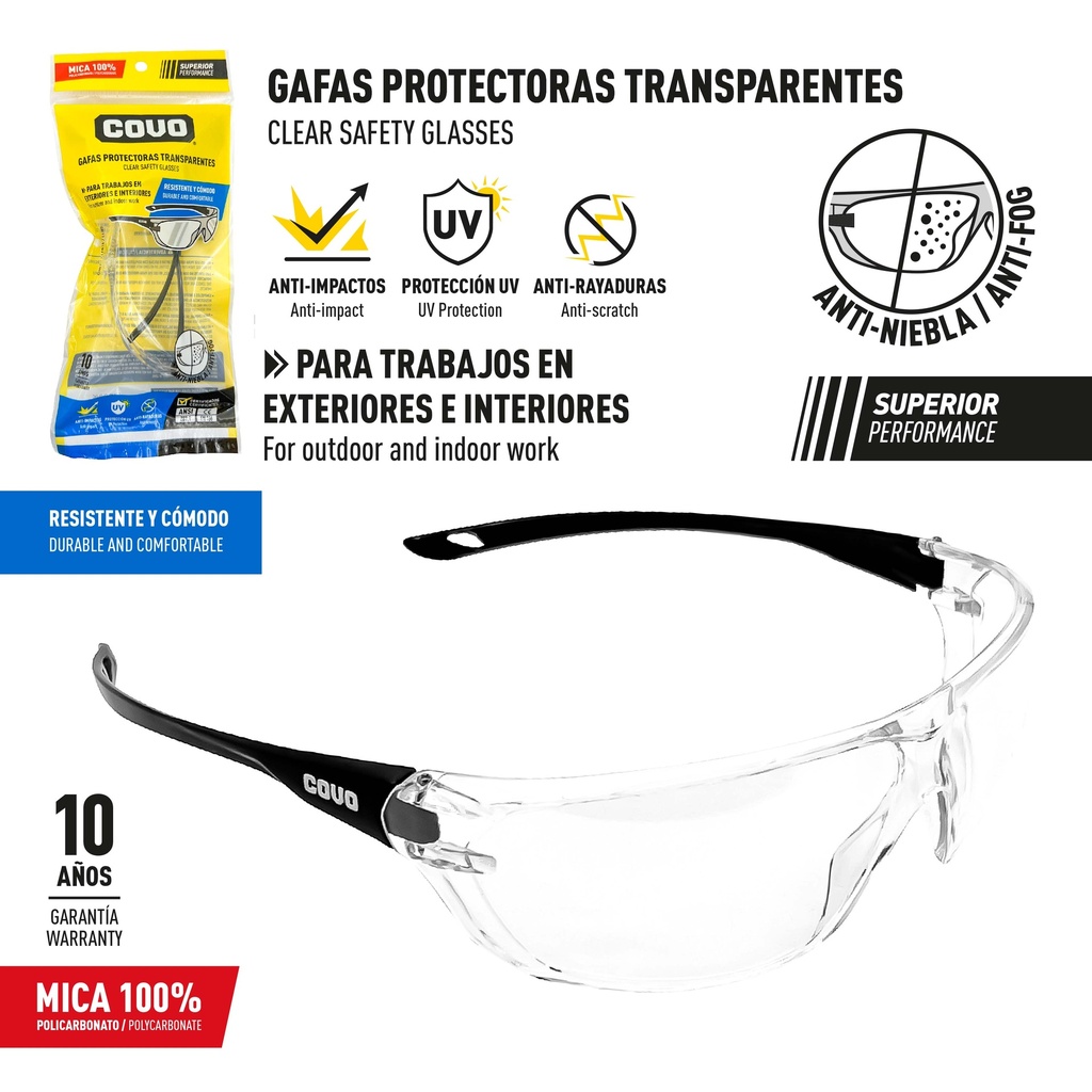 LENTES DE SEGURIDAD COVO 10-076