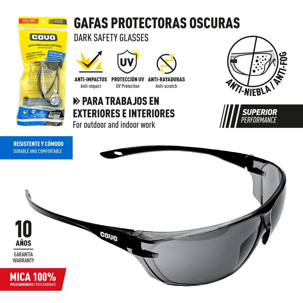 LENTES DE SEGURIDAD COVO 10-077