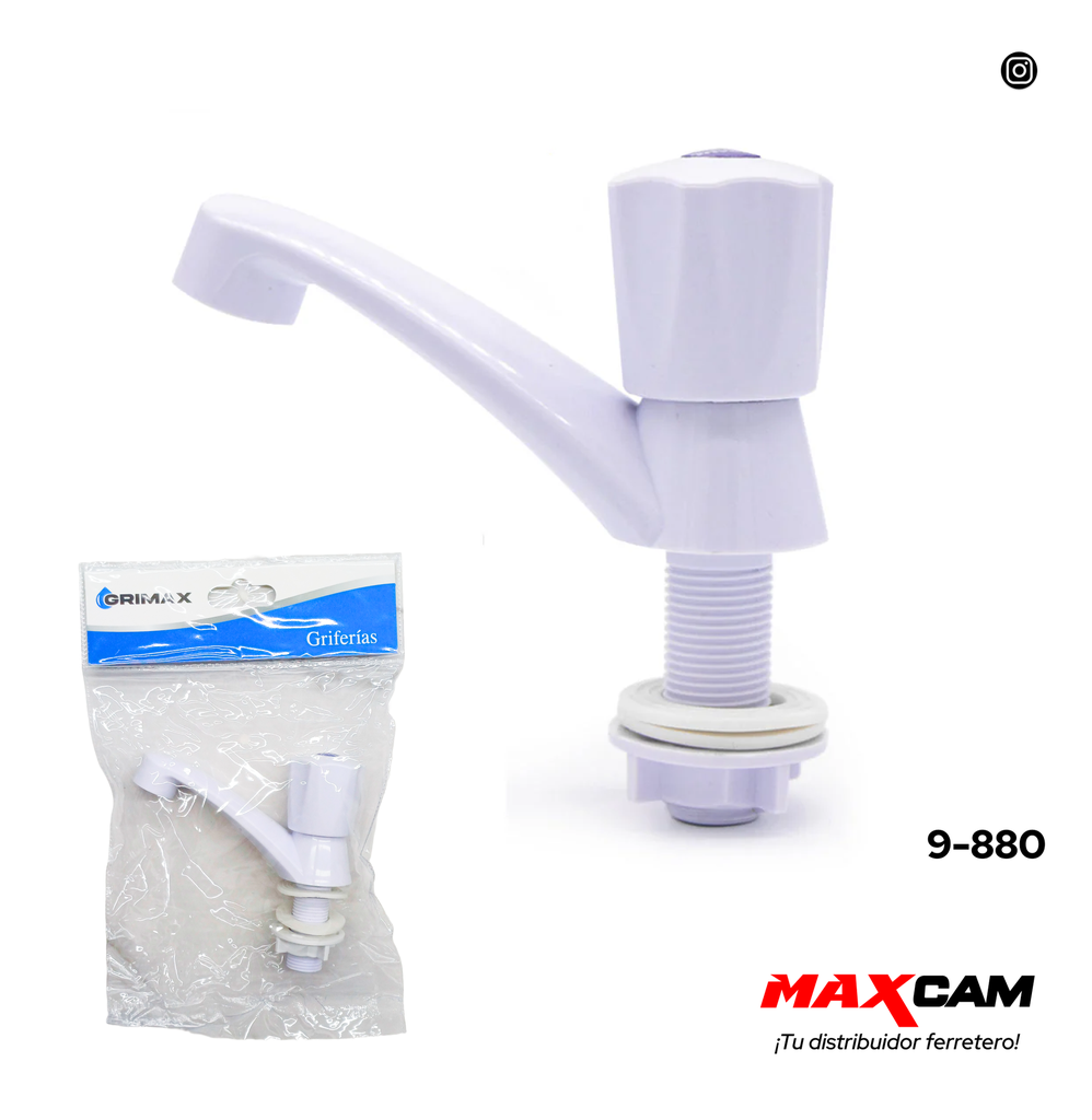 LLAVE LAVAMANO INDIV PLAST/BLANCA GRIMAX 9-880