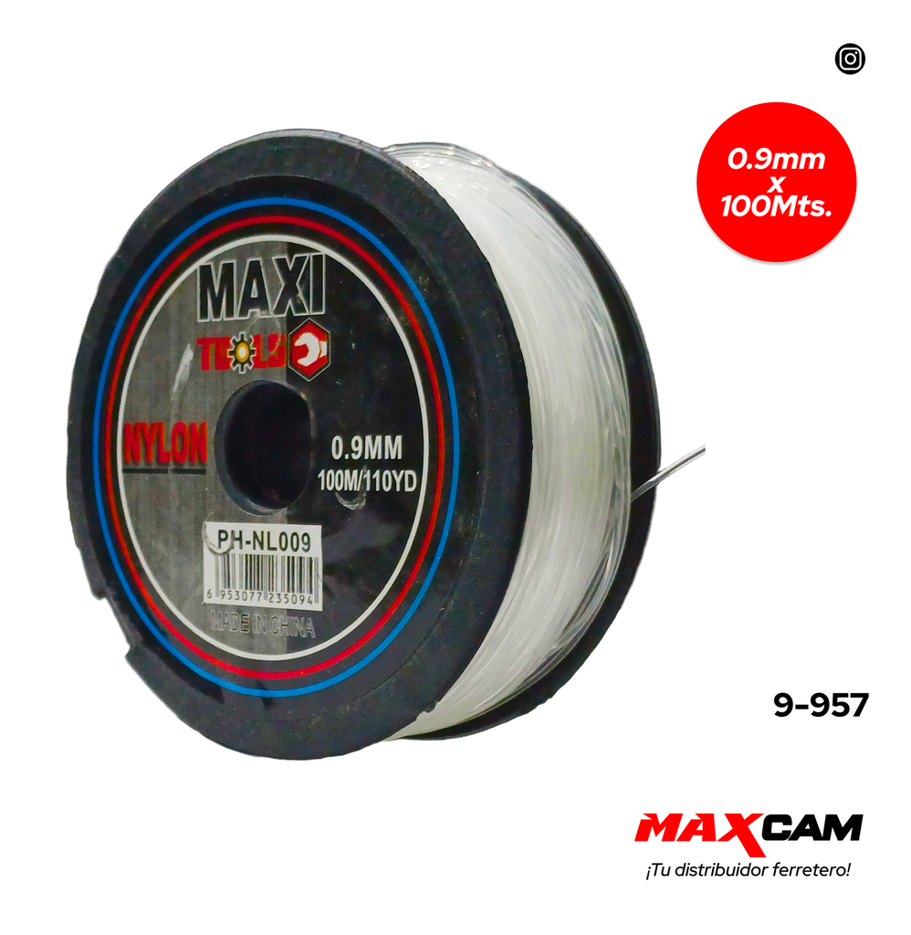 NYLON DE PESCAR 0.9MM/100M MAXI TOOLS 9-957