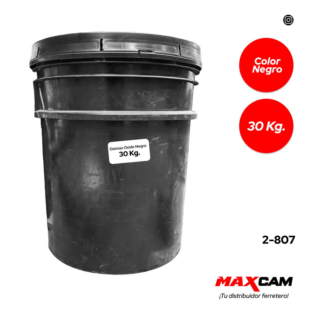 OXIDO P/PISO NEGRO CUÑETE (30KG) OXIMAX 2-807