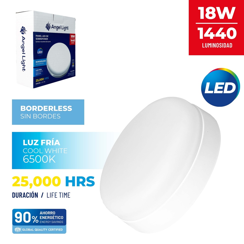 PANEL LED SUPER RED LUZ FRIA 18W ANGEL L 10-035