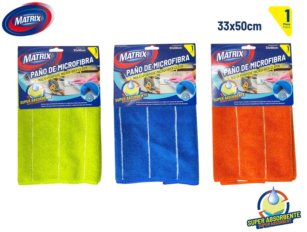PAÑO SUPER ABSORBENTE x 1 UNID 30x50CM MATRIX 10-184 (DESC)