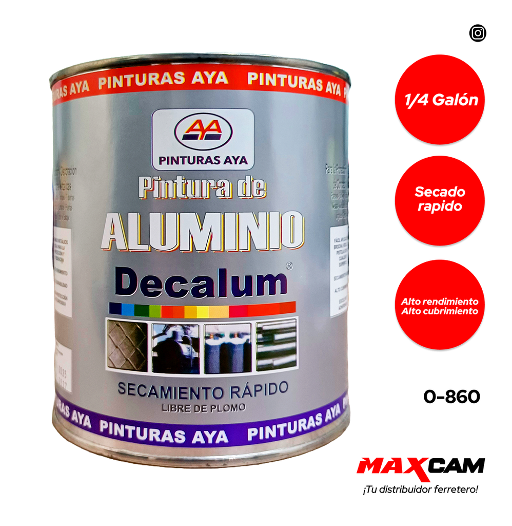 PINTURA DE ALUMINIO DECALUM x 1/4 AYA 0-860