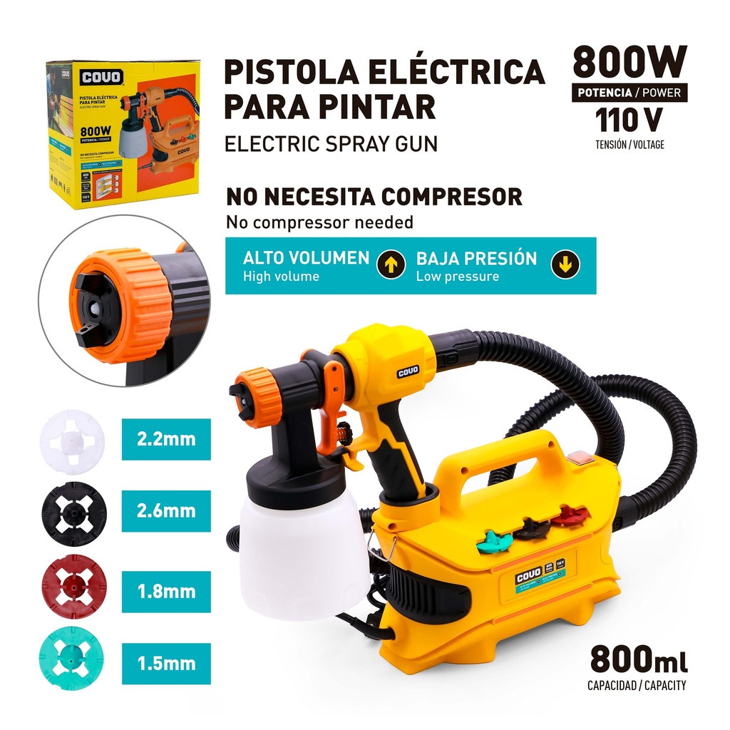 PISTOLA P/PINTAR ELECTRICA 800W COVO 10-212