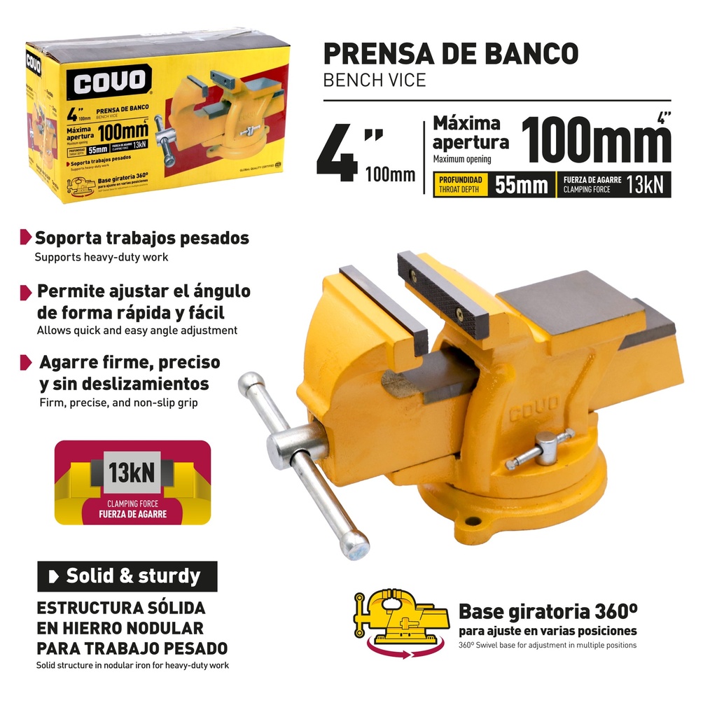 PRENSA DE BANCO 4" COVO 10-205