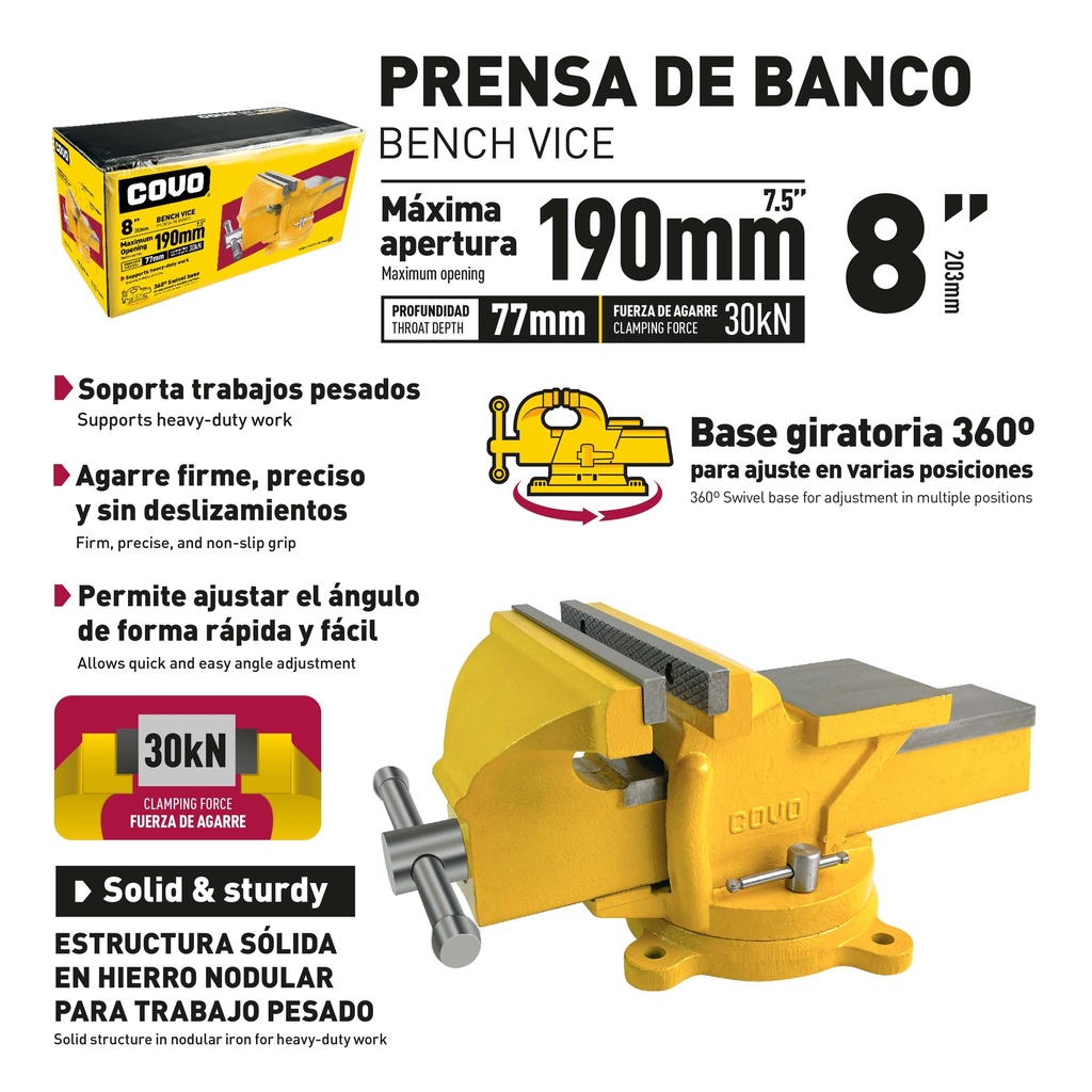 PRENSA DE BANCO 8" COVO 10-208