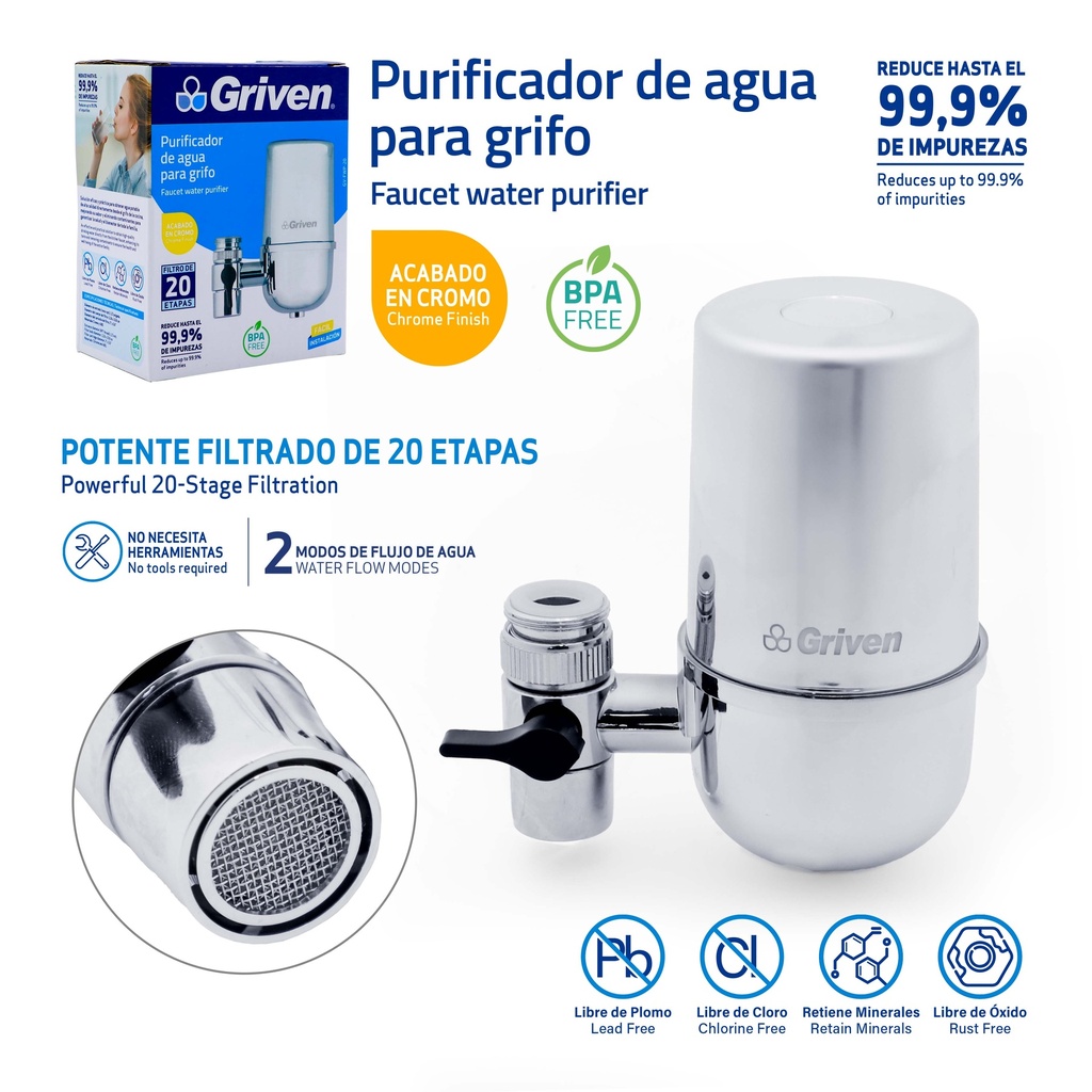 PURIFICADOR DE AGUA P/GRIFERIA GRIVEN 9-732