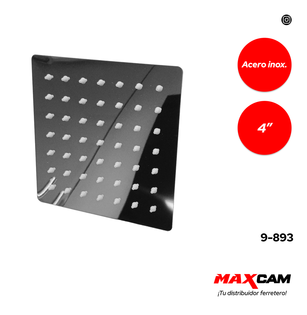 REGADERA CUADRADA 4" GRIMAX 9-893