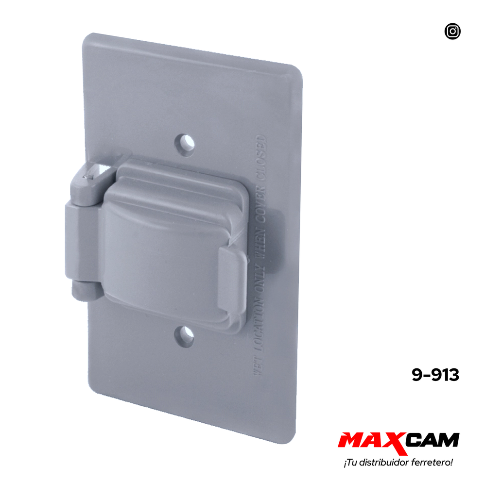 TAPA EXTERIOR P/TOMACORRIENTE SENCILLO ORIX 9-913