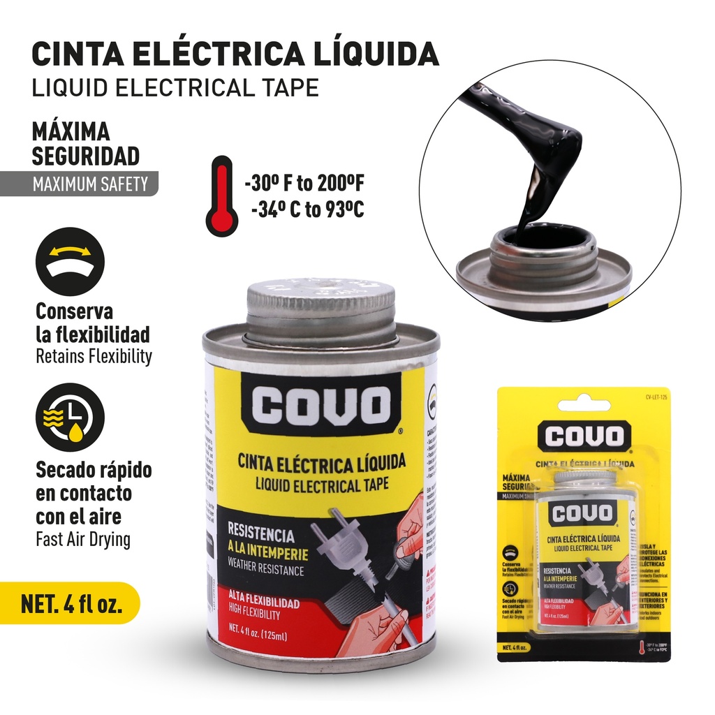 TEIPE ELECTRICO LIQUIDO 125ML COVO 10-213