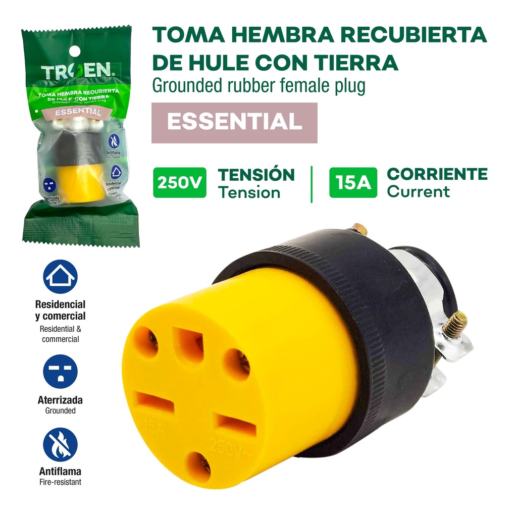 TOMA CHINA VINIL GOMA 2P+T TROEN 10-124