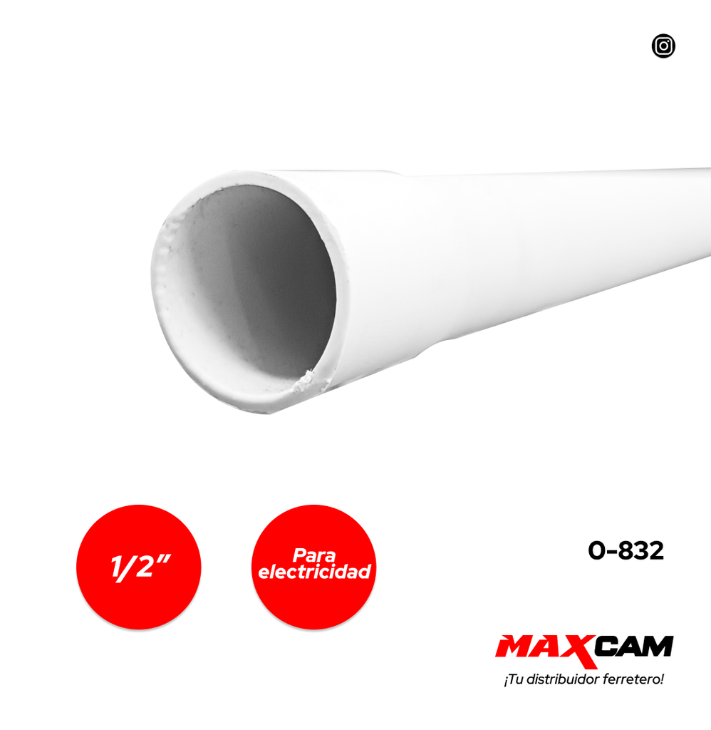 TUBO LIVIANO P/ELECTRICIDAD BLANCO x 1/2" IMPLASVEN 0-832