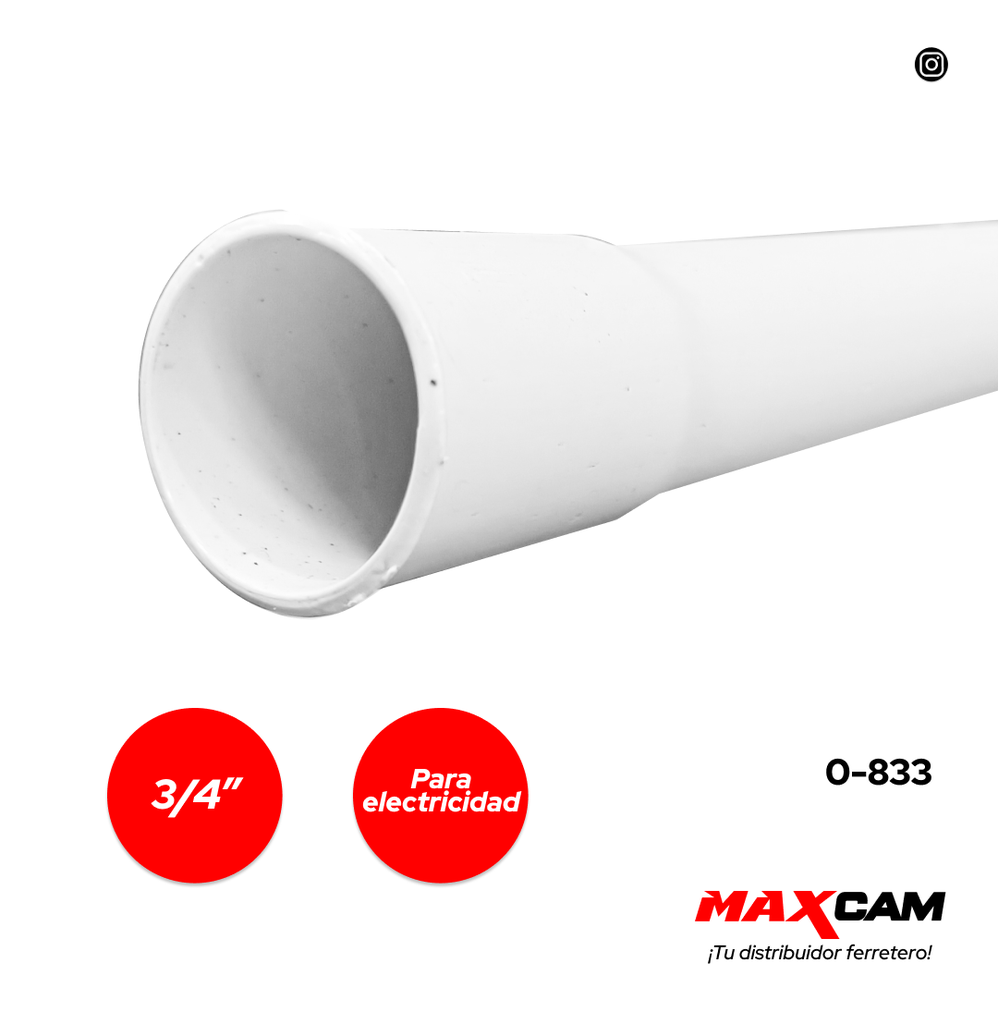 TUBO LIVIANO P/ELECTRICIDAD BLANCO x 3/4" IMPLASVEN 0-833