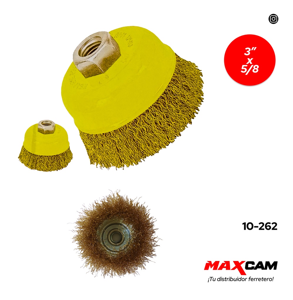 CEPILLO CIRC ALAMBRE ONDULA 3" x 5/8 SEAL TOOLS 10-262