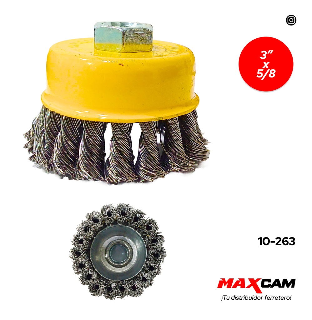 CEPILLO CIRC ALAMBRE TRENZADO 3" x 5/8 SEAL TOOLS 10-263