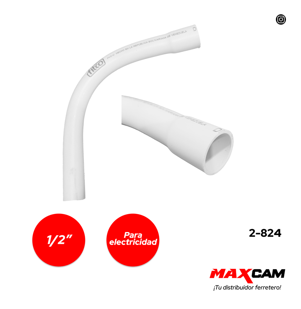 CURVA 90° CONDUIT 1/2" FITCO 2-824