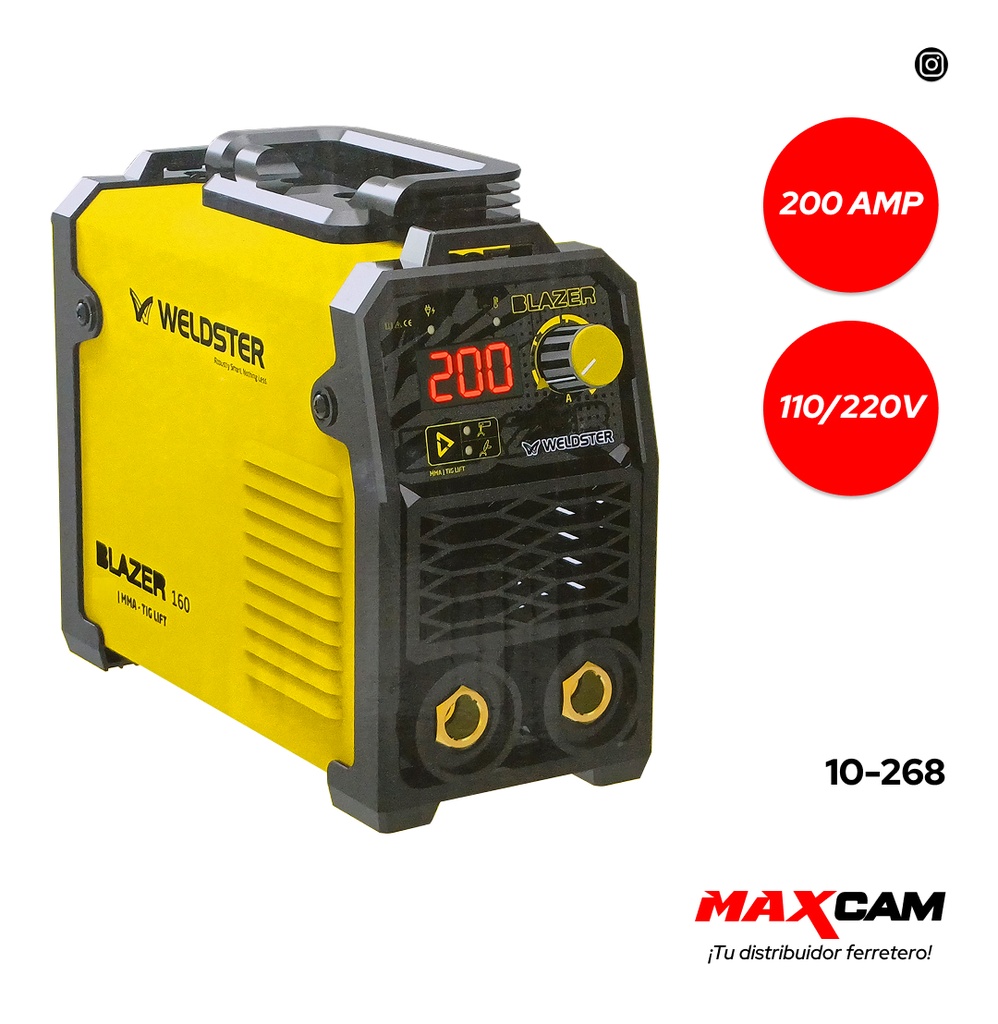 INVERSOR SOLDADOR 200AMP 110/220 WELDSTER 10-268